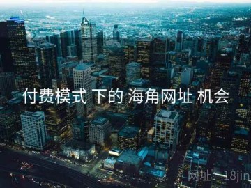 付费模式 下的 海角网址 机会