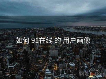 如何 91在线 的 用户画像