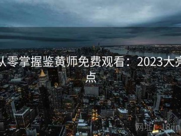 从零掌握鉴黄师免费观看：2023大亮点