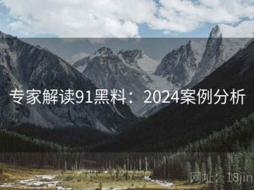 专家解读91黑料：2024案例分析