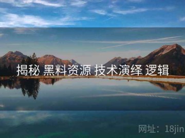 揭秘 黑料资源 技术演绎 逻辑