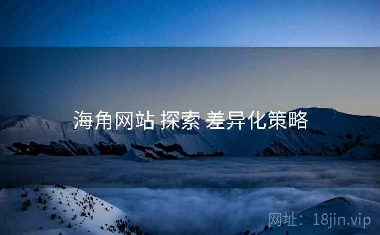 海角网站 探索 差异化策略