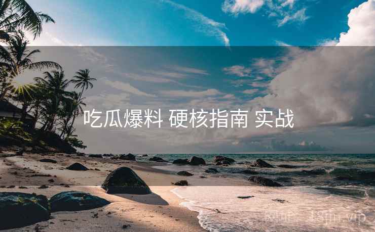 吃瓜爆料 硬核指南 实战