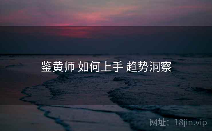 鉴黄师 如何上手 趋势洞察