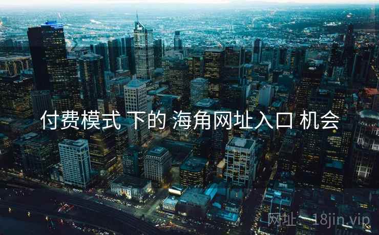 付费模式 下的 海角网址入口 机会