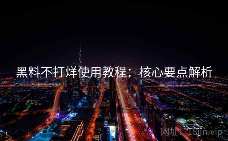 黑料不打烊使用教程：核心要点解析