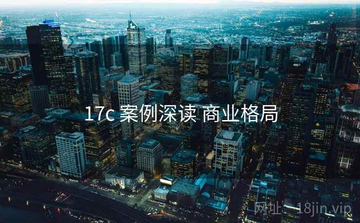 17c 案例深读 商业格局