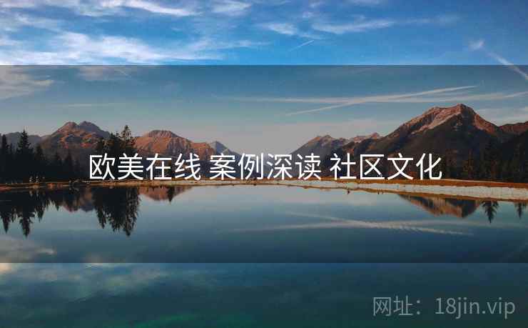 欧美在线 案例深读 社区文化