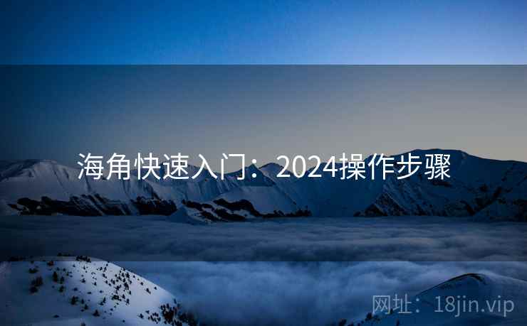 海角快速入门：2024操作步骤