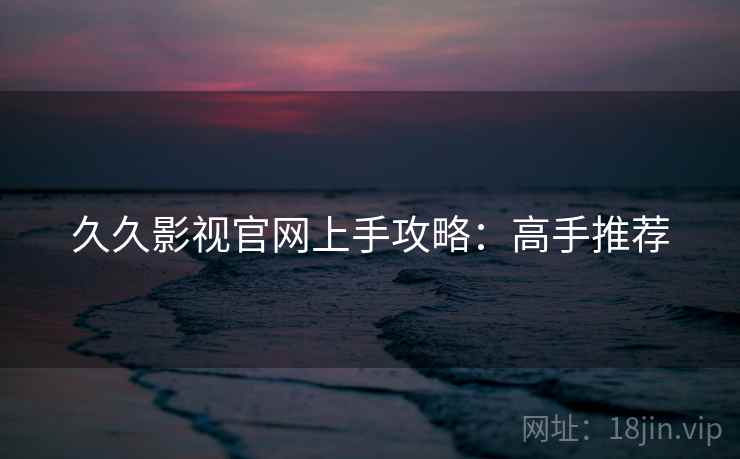 久久影视官网上手攻略：高手推荐